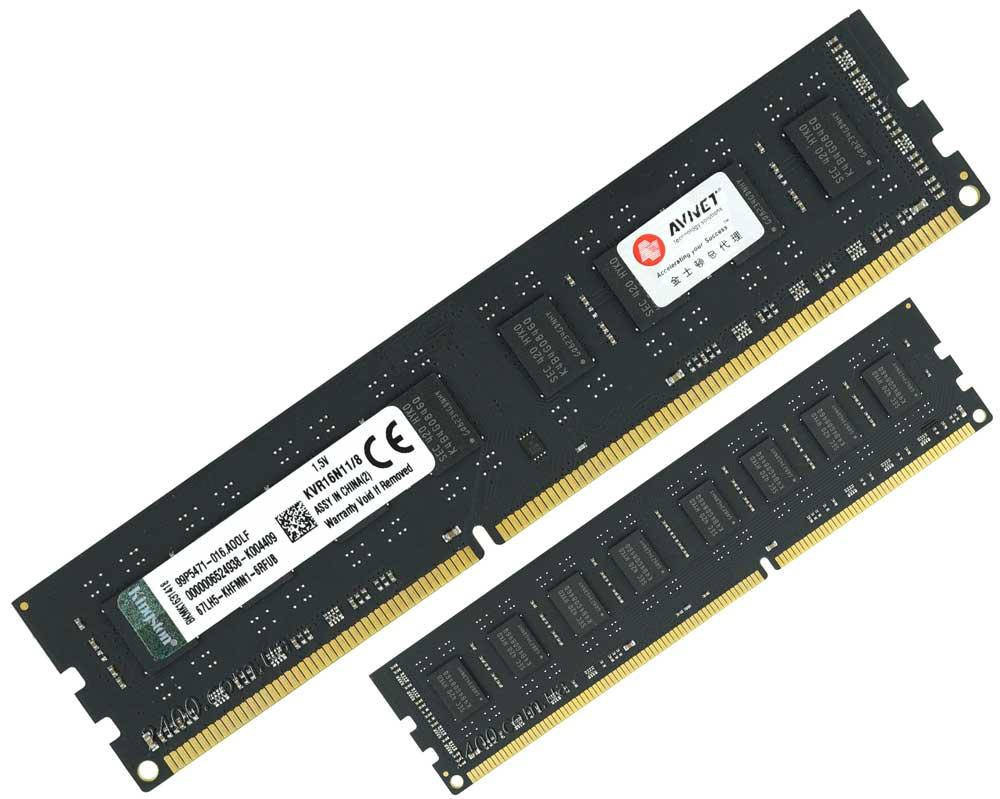 

8Gb DDR3 1600MHz PC3-12800 black (ДДР3 8 Гб 1600 МГц) оперативная память для Intel и AMD KVR16N11/8