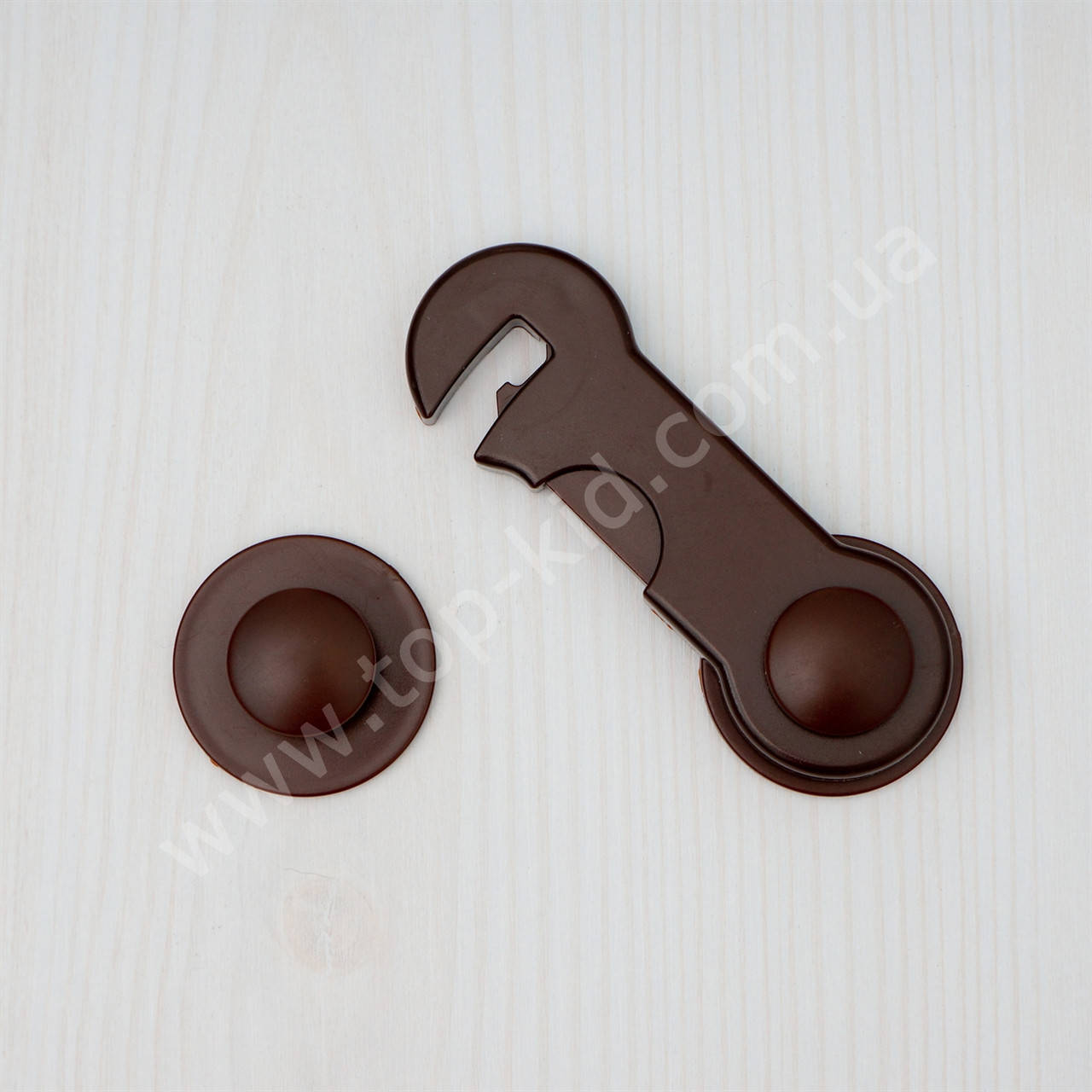 

Крючок на дверцы, Замок на мебель защита от детей. КОРИЧНЕВЫЕ, Коричневый