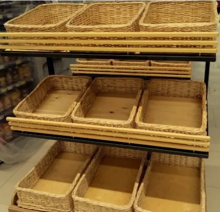 

Короба плетеные 45x40х10 торговые, Бежевый