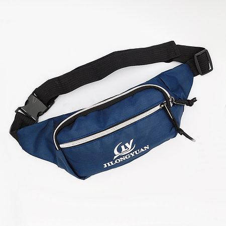 

Поясная сумка бананка спортивная модная тканевая 34*10,5 см в разных цветах Cans Синий