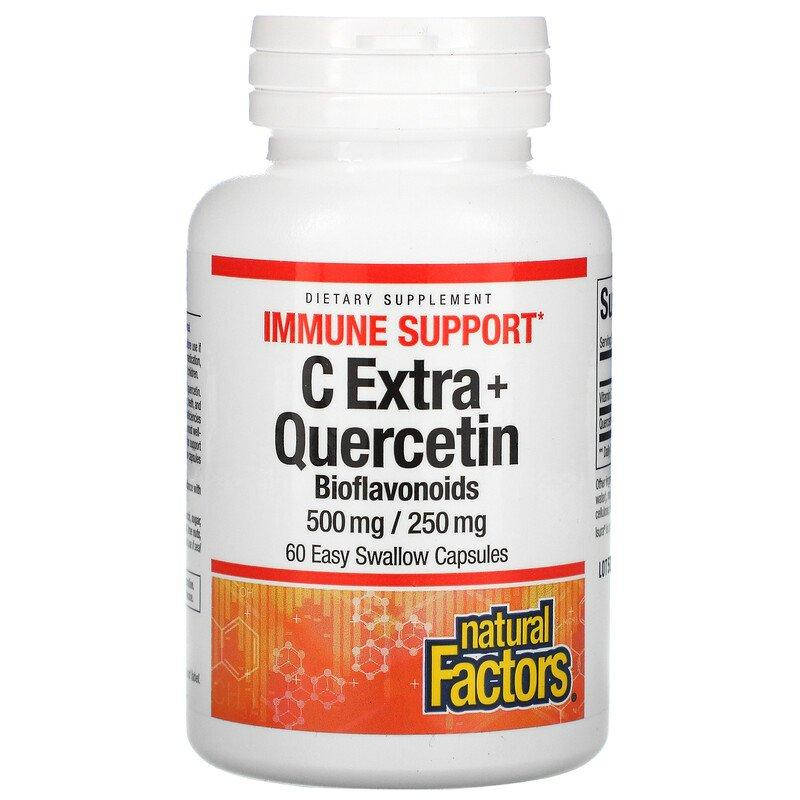 

Natural Factors, C Extra с кверцетином, 60 капсул