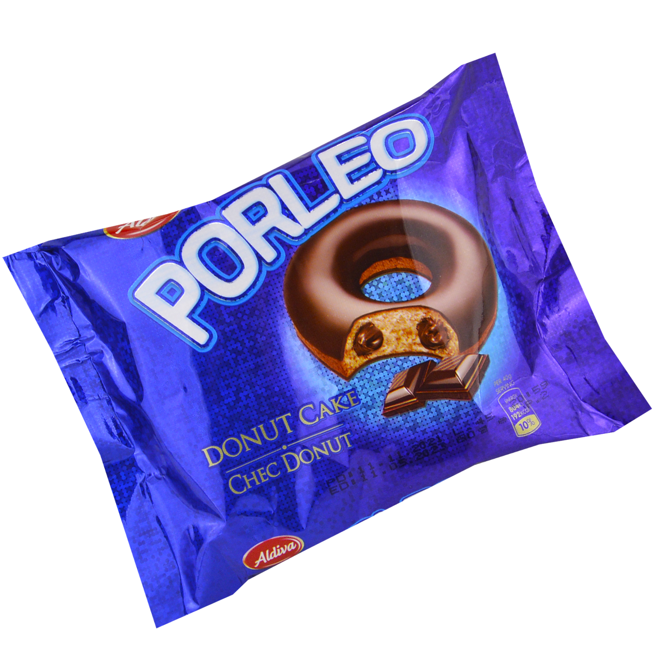 

Кекс Aldiva Porleo Donut с шоколадной начинкой в шоколадной глазури 50 г