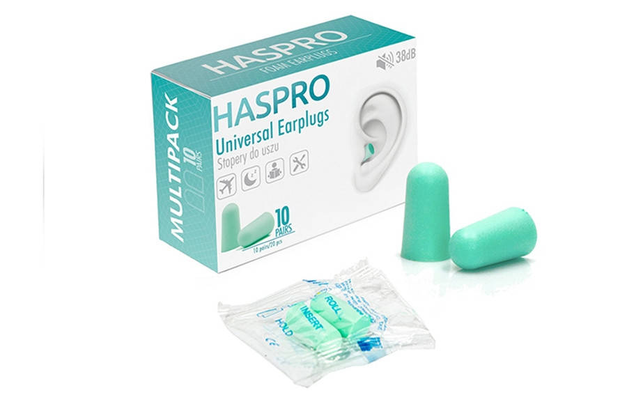 

Пенные беруши для сна 10 пар SNR 38 дБ Haspro Multipack (мятный цвет)