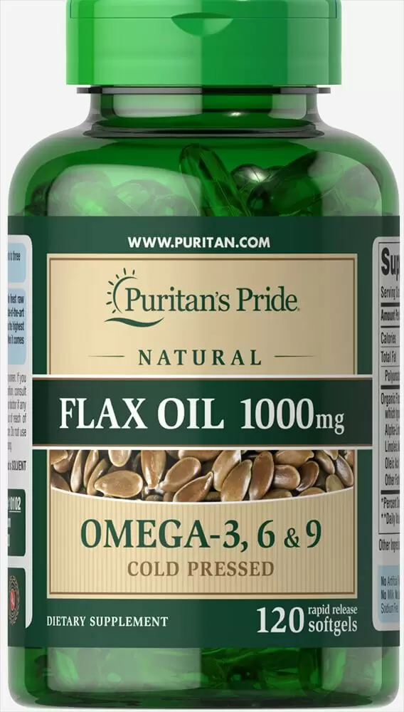 

Льняное масло (Natural Flax Oil) 1000 мг 120 капсул