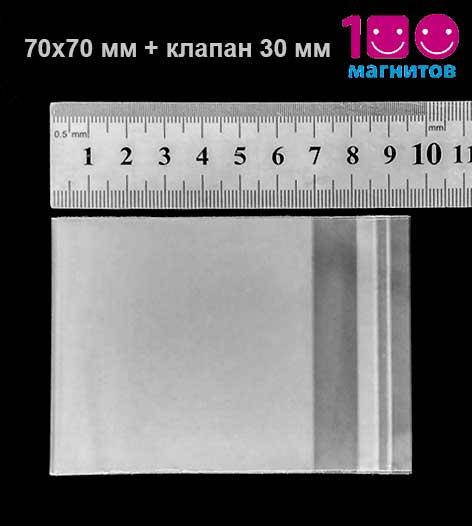 

Пакеты с клапаном и клейкой лентой, полипропиленовые. 70х70 мм. Уп. 100 шт, Прозрачный
