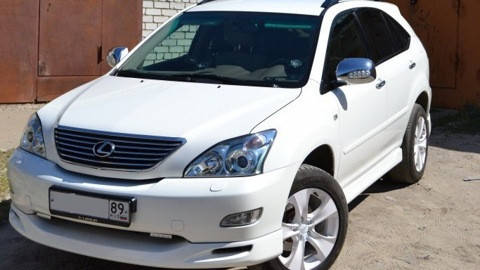 

Накладка на передний бампер Lexus RX 350, губа на бампер Лексус 350 Тюнинг, Серый