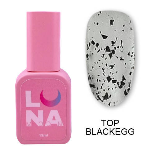 

Luna Top Matt Blackegg - матовый топ с черными хлопьями без липкого слоя, 13 мл