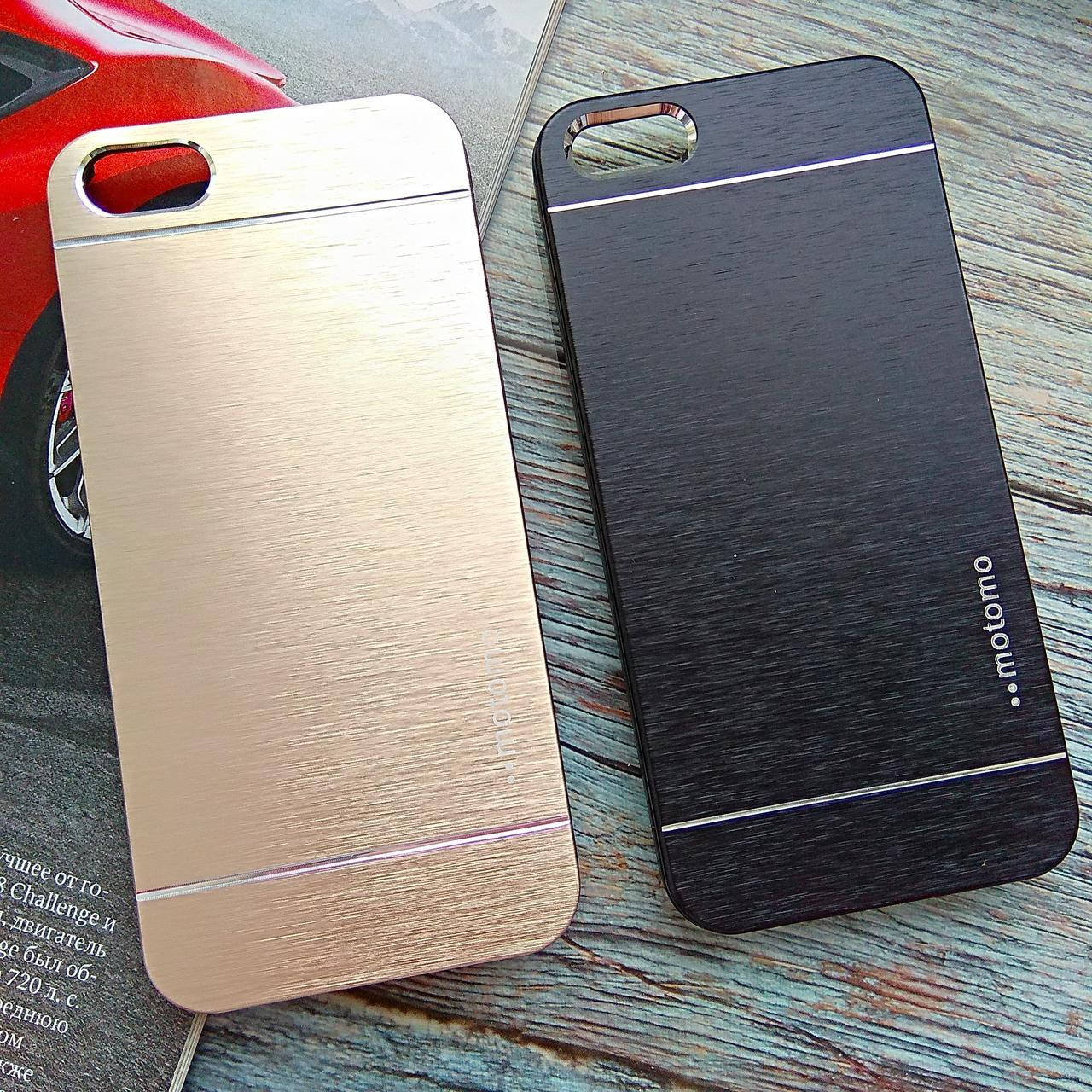 

Акция 1+1! Чехлы для Iphone 5/5s Motomo (черный + золотистый)