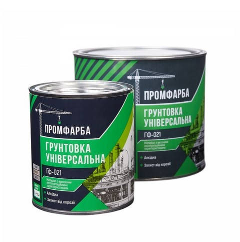 

Грунтовка ГФ-021 ПРОМФАРБА Серая 0,9кг, Серый