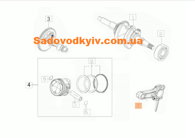 

Шатун для культиватора Oleo-Mac MH 155 K (L66151812)