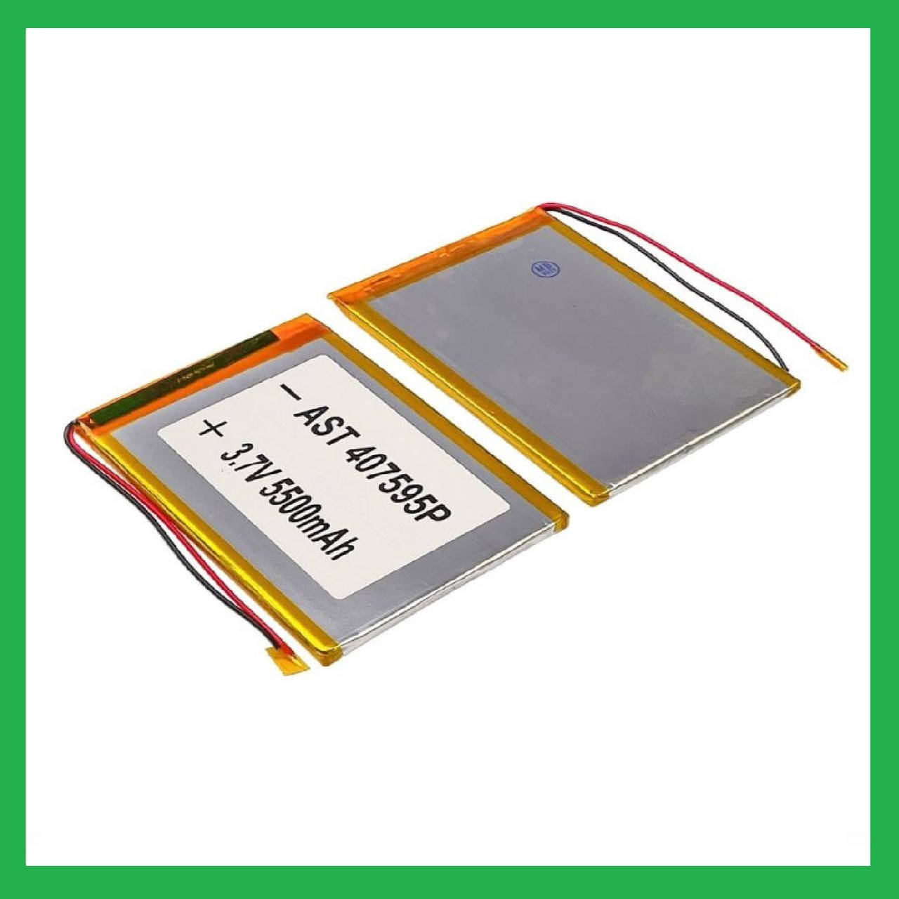 

Аккумулятор 407595P 3,7V универсальный с контроллером, 4 х 75 х 95 мм (5500 mAh) 1 шт.