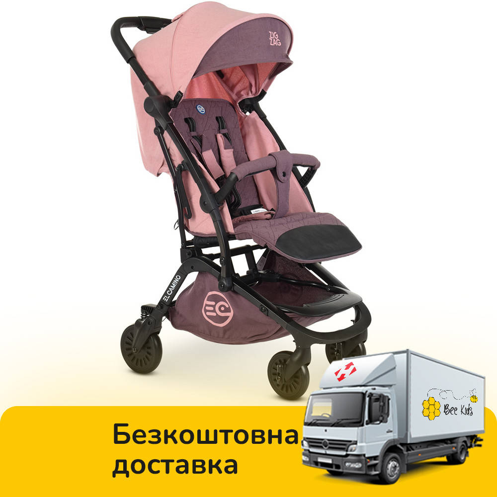 

Коляска прогулочная El Camino ZIGZAG ME 1040L Dust Pink Розовый