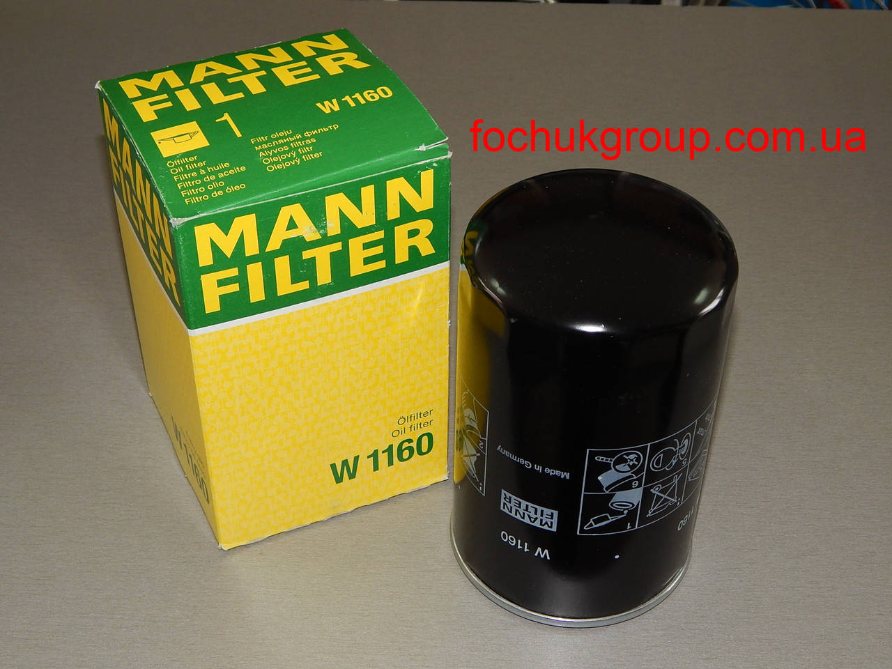 

Масляный фильтр MAN 8.153, 8.163, LE8.180, L2000, MANN-FILTER, W1160
