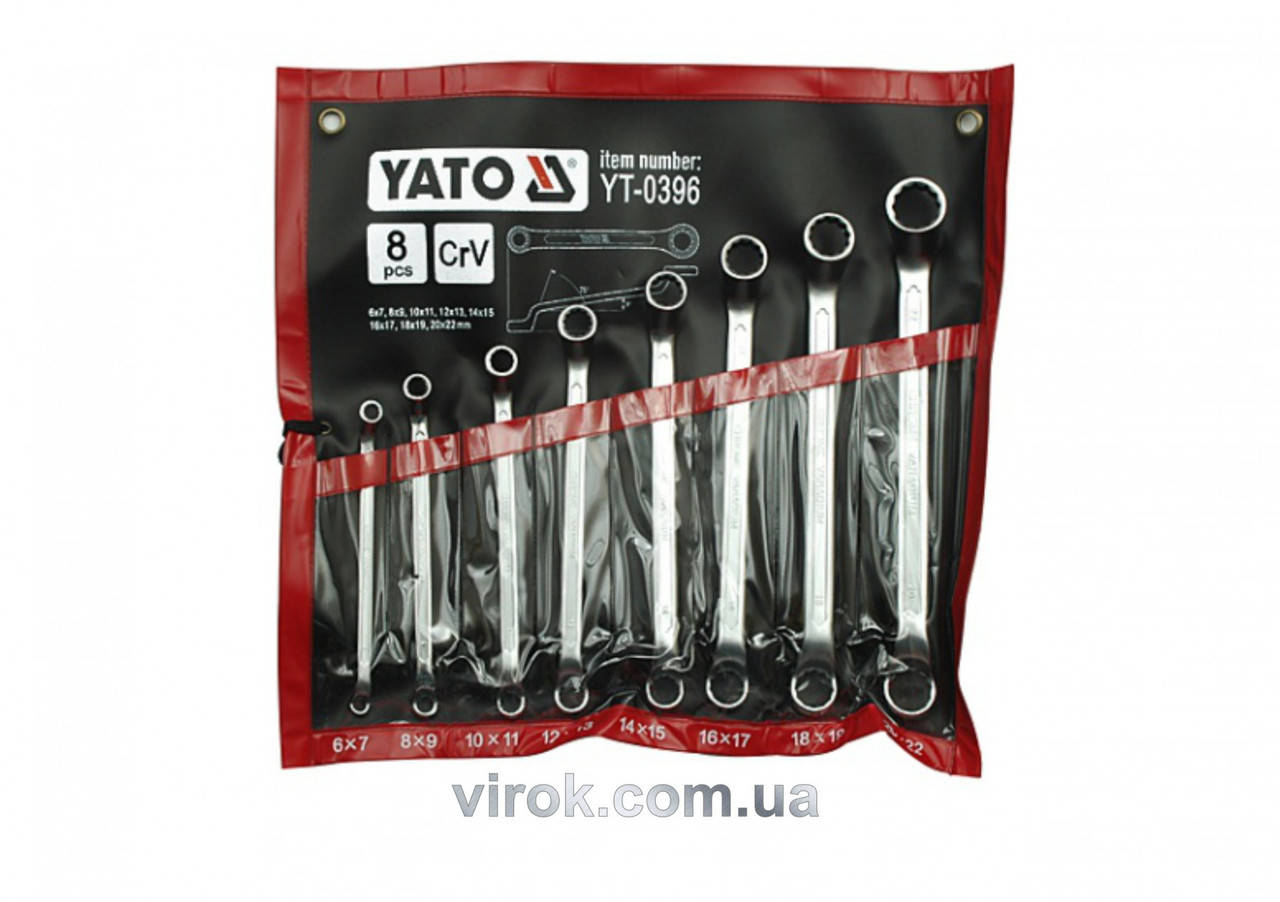 

Набор ключей накидных YATO М6-22 мм 8 шт YT-0396