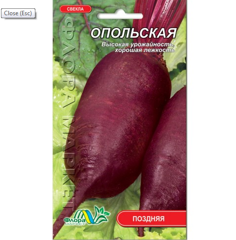 

Семена Свекла Опольская поздняя 3 г