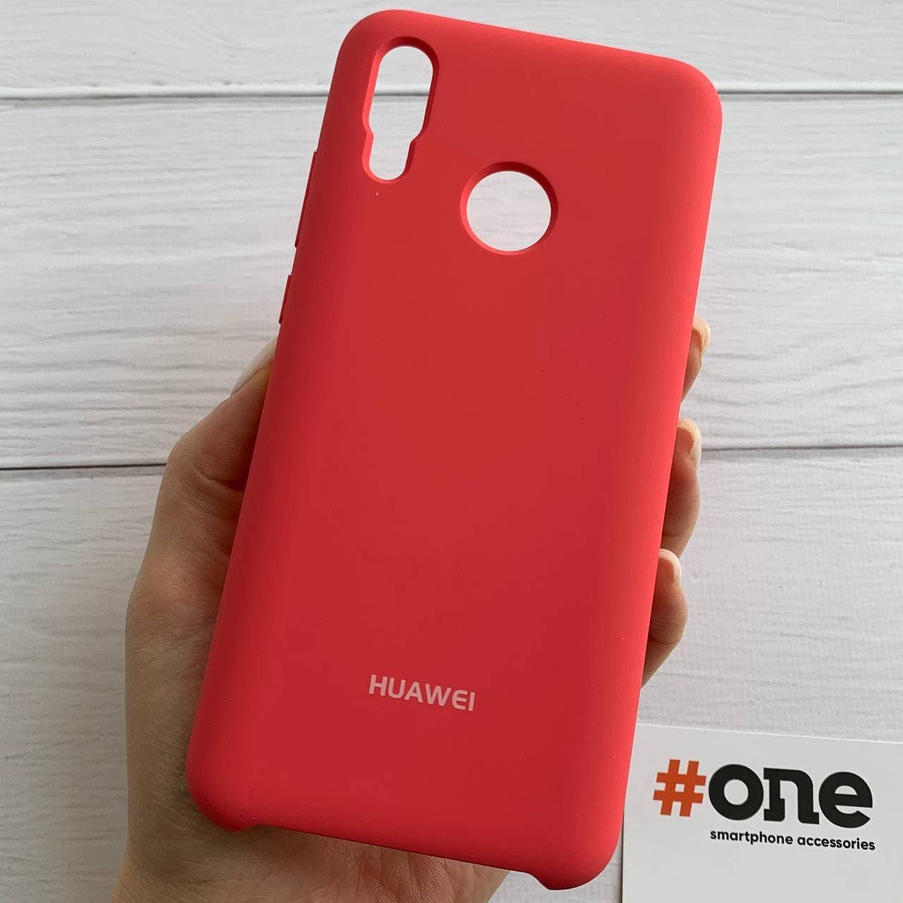 

Чехол для Huawei P Smart 2019 с микрофиброй бархатом силикон кейс чехол на хуавей п смарт 2019 малиновый NCS