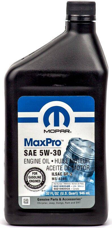 

Mopar MaxPro 5W-30 0.946 л. (68518204AA)