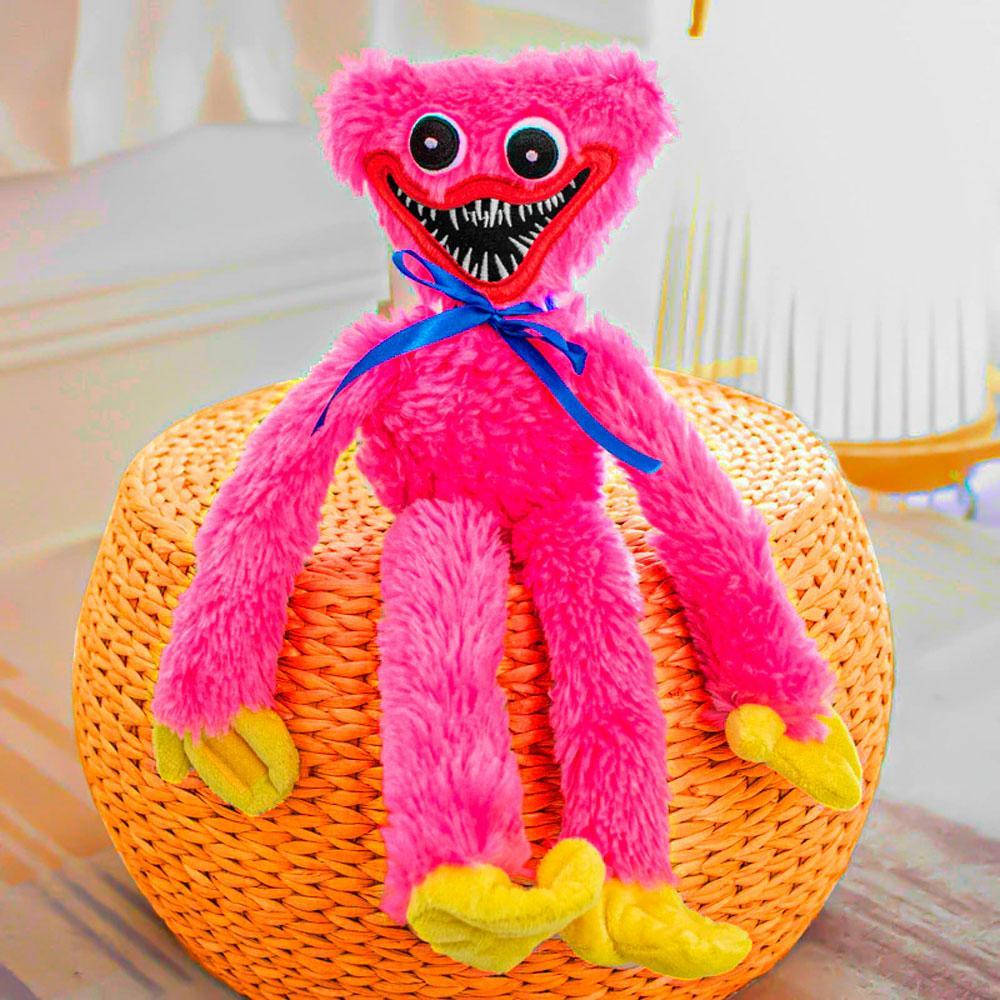 

Мягкая плюшевая игрушка Хаги Ваги (Huggy Wuggy) 37 см / Монстрик обнимашка Розовый