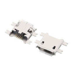 

Гнездо Micro USB B 5pin SMT в прорезь на плате 1.17мм, Черный