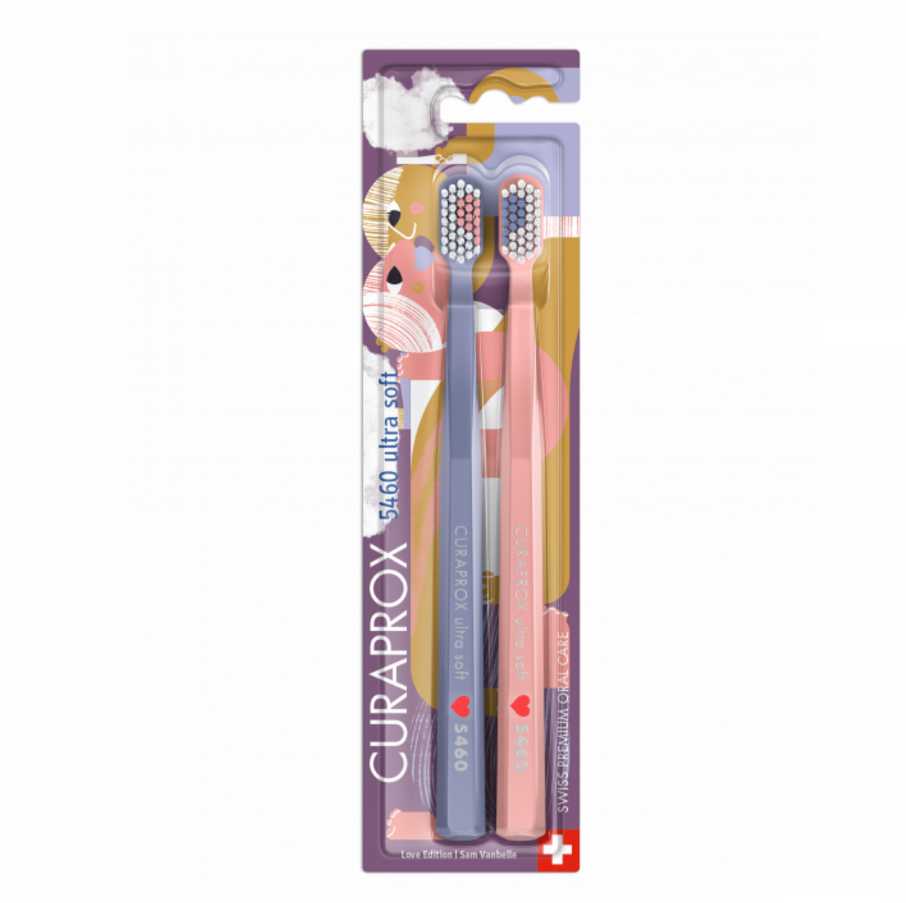 

Набор зубных щеток Curaprox Ultra Soft CS 5460 Limited Edition Love 2022, 2 шт