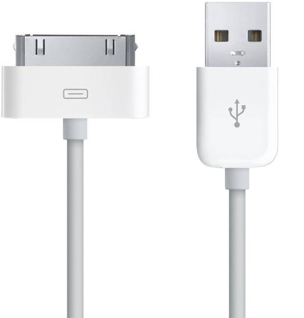 

Кабель USB iPhone 3G 3GS 4G 4S 1 метр, Белый