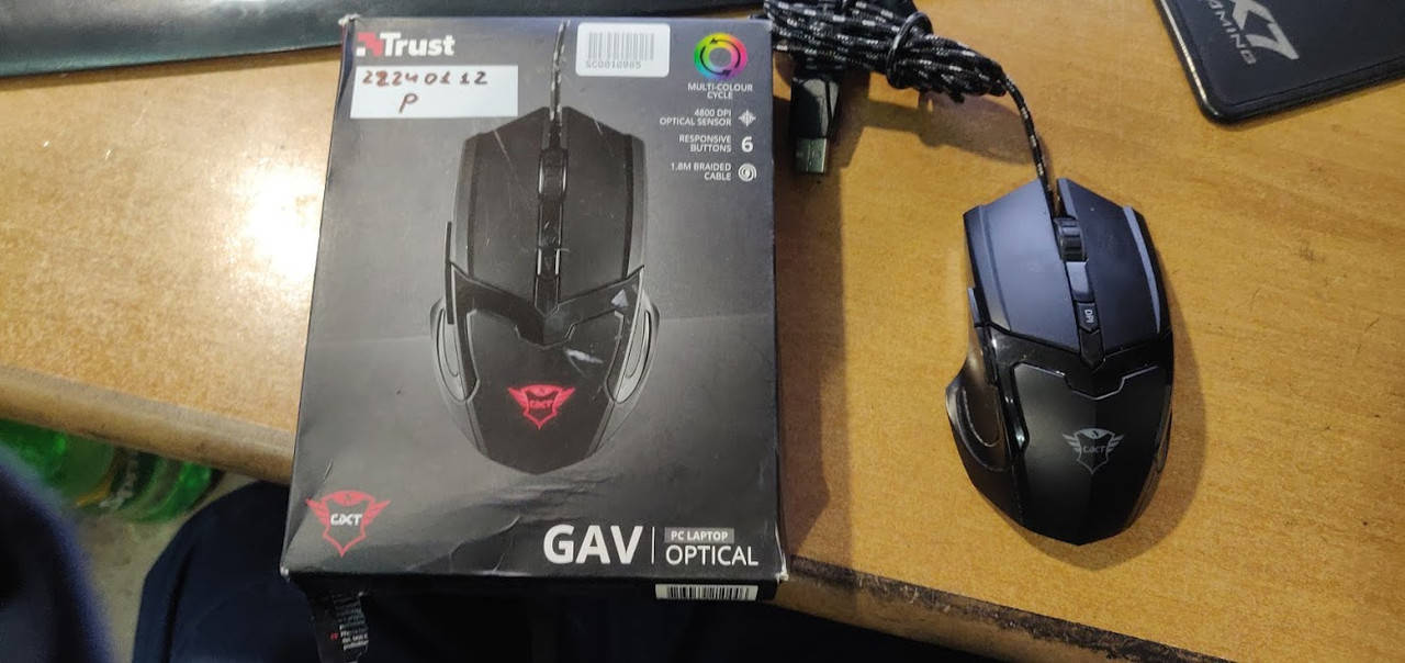 

Игровая оптическая мышь Trust GXT 101 Gav 21044 USB № 22240112, Черный