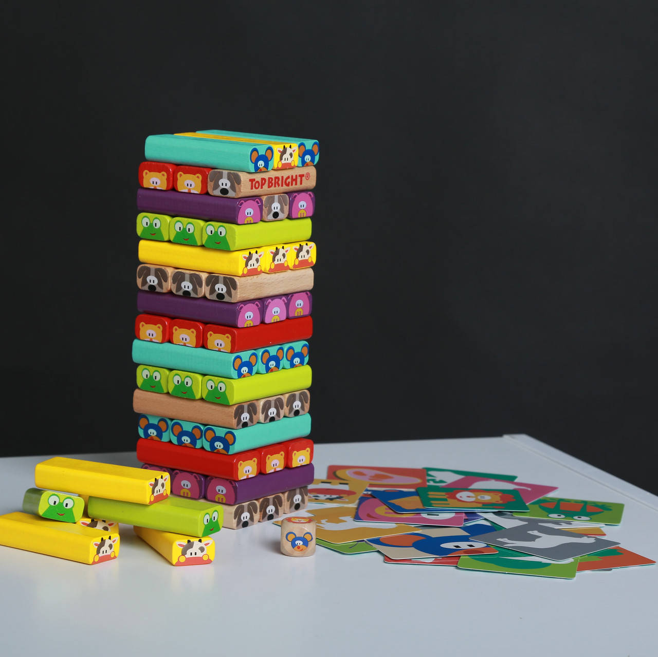 

Детская настольная игра Дженга с животными Top Bright