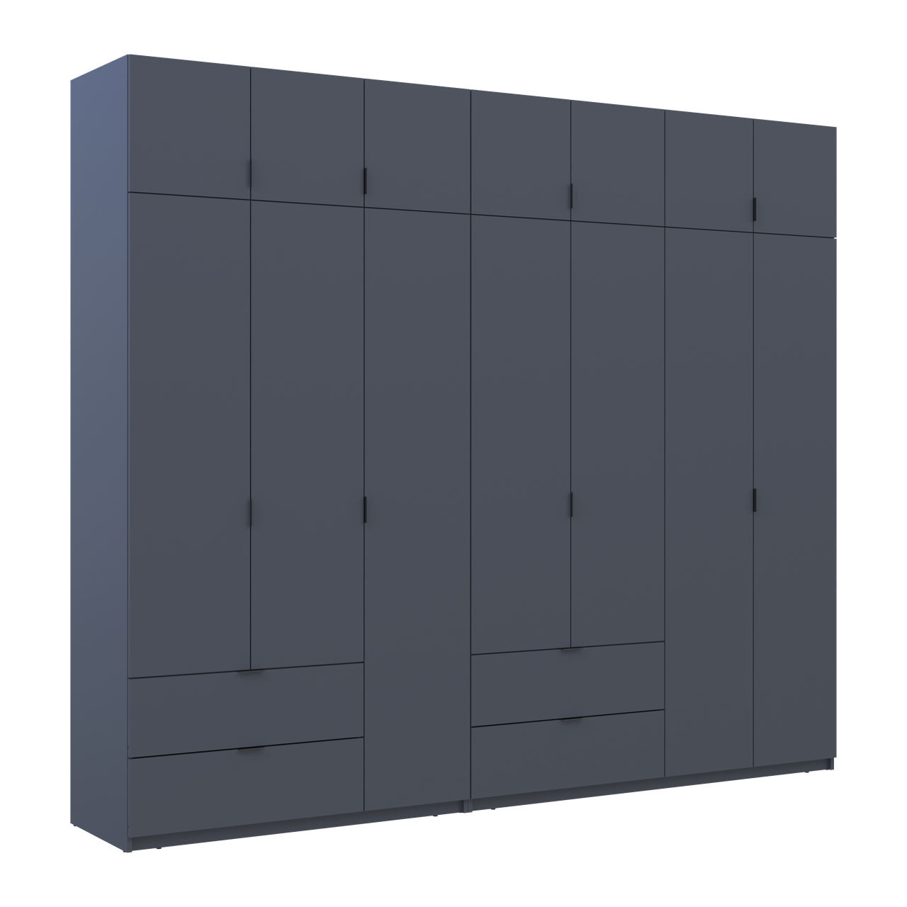 Розпашна Шафа для одягу Doros Лукас Графіт 3+4 ДСП 280х50х240 (42005121) 3