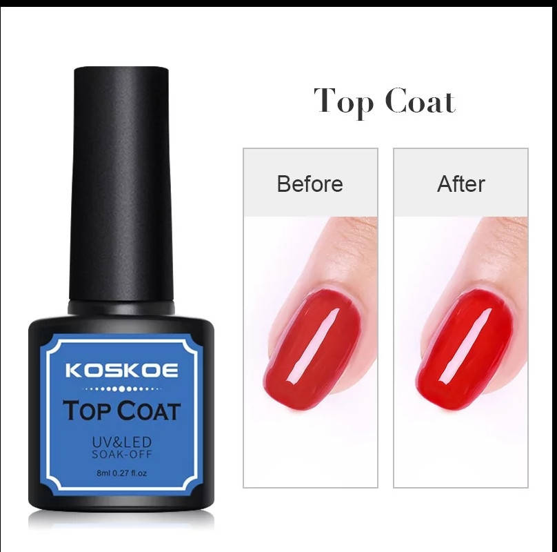 

8мл. Гель лак Color Gel Koskoe УФ UV, для маникюра, ногтей под лампу Топ