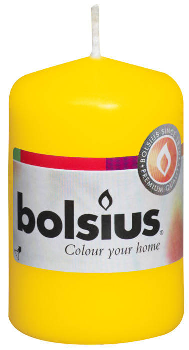 

Свеча цилиндр желтая bolsius 5х8 см (50/80-010Б), Желтый