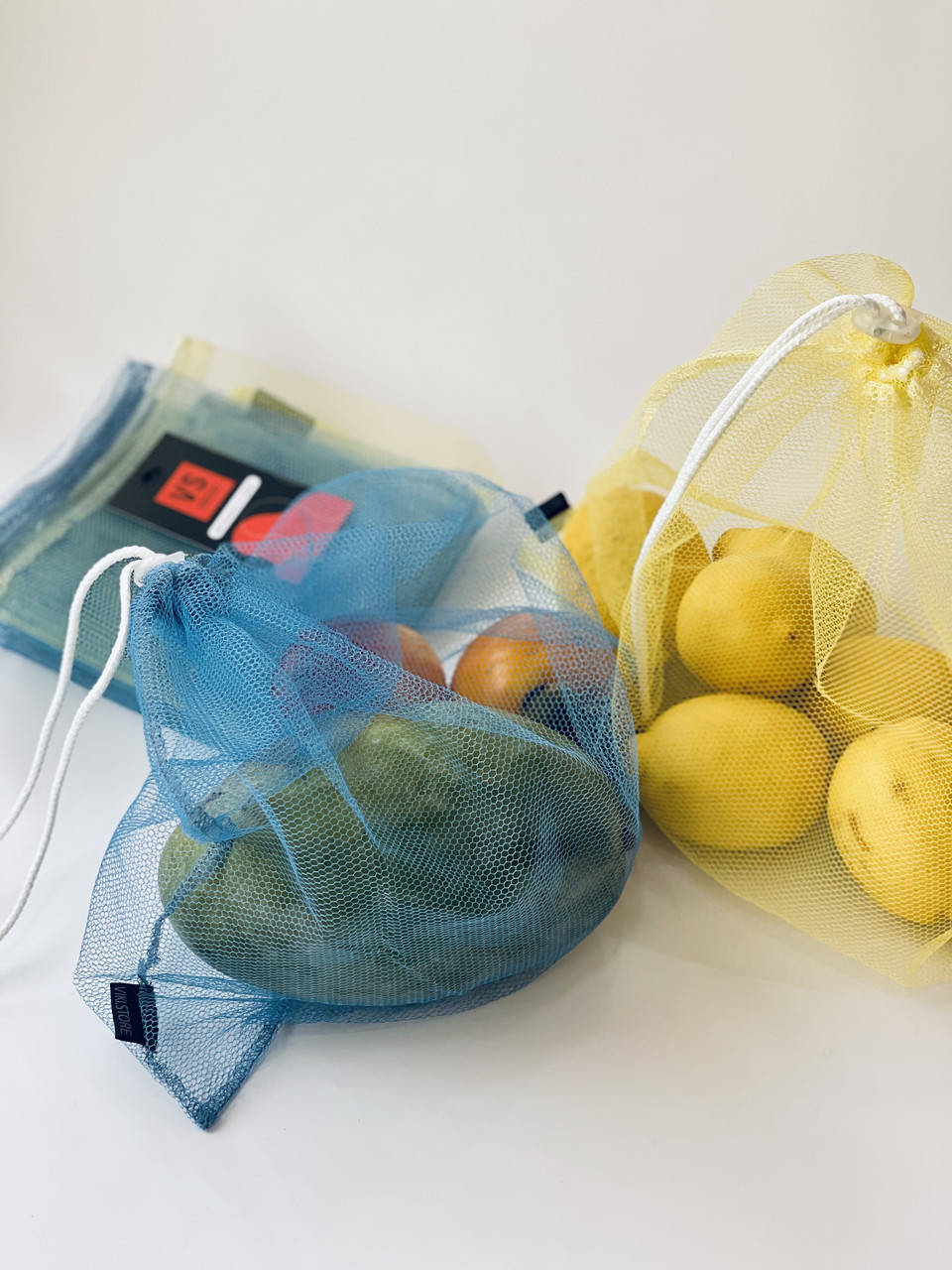 

Мешки из сетки для продуктов желто-голубые VS Thermal Eco Bag 3 шт, Разные цвета