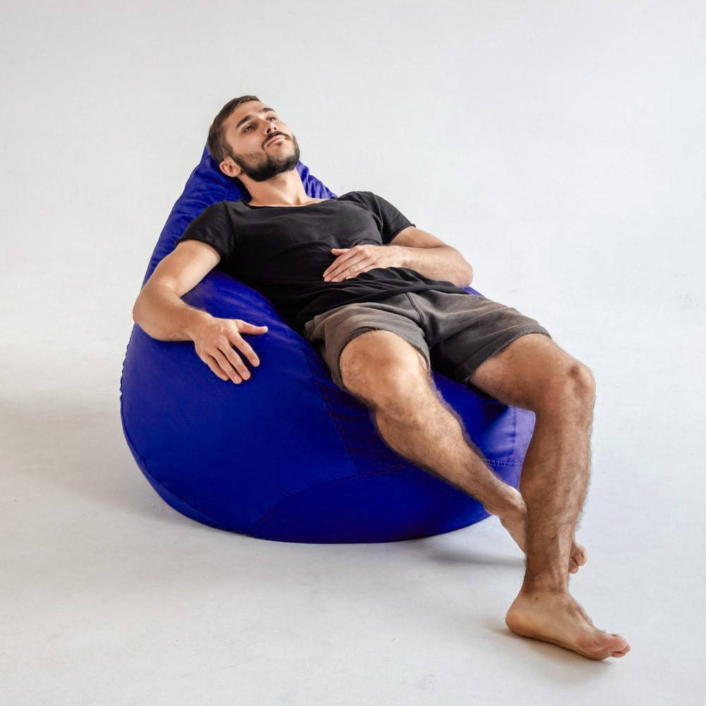 

Кресло мешок Груша Оксфорд синее Размер