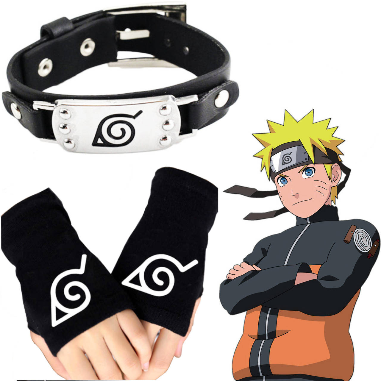

Набор Наруто Узумаки 2 в 1: Перчатки Наруто Naruto + Браслет Наруто | Аниме Косплей Ниндзя, Манга Боруто