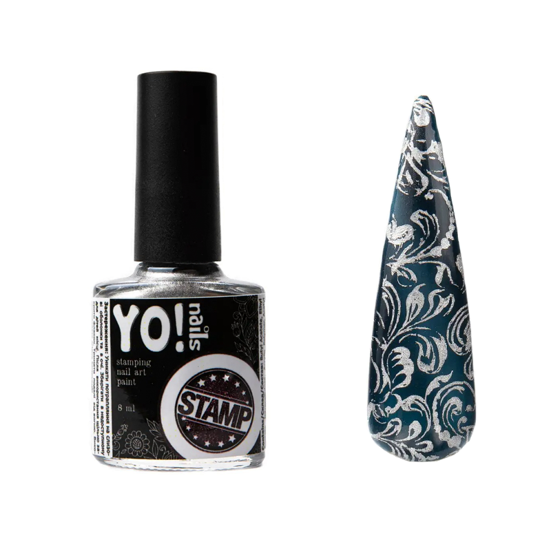 

Краска для стемпинга Yo!Nails STAMP №03 - серебро, 8 мл