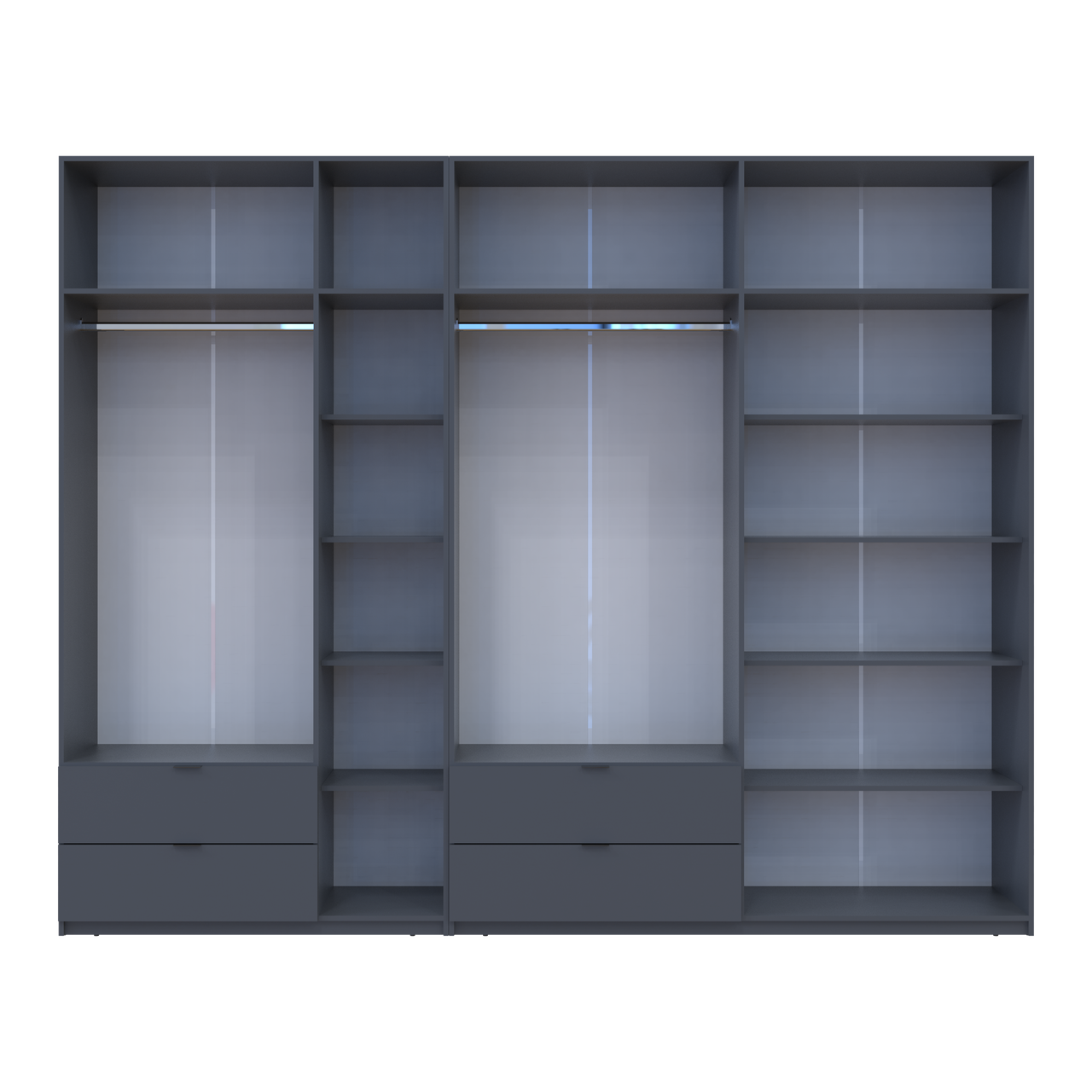 Розпашна Шафа для одягу Doros Лукас Графіт 3+4 ДСП 300х50х240 (42005133) 5