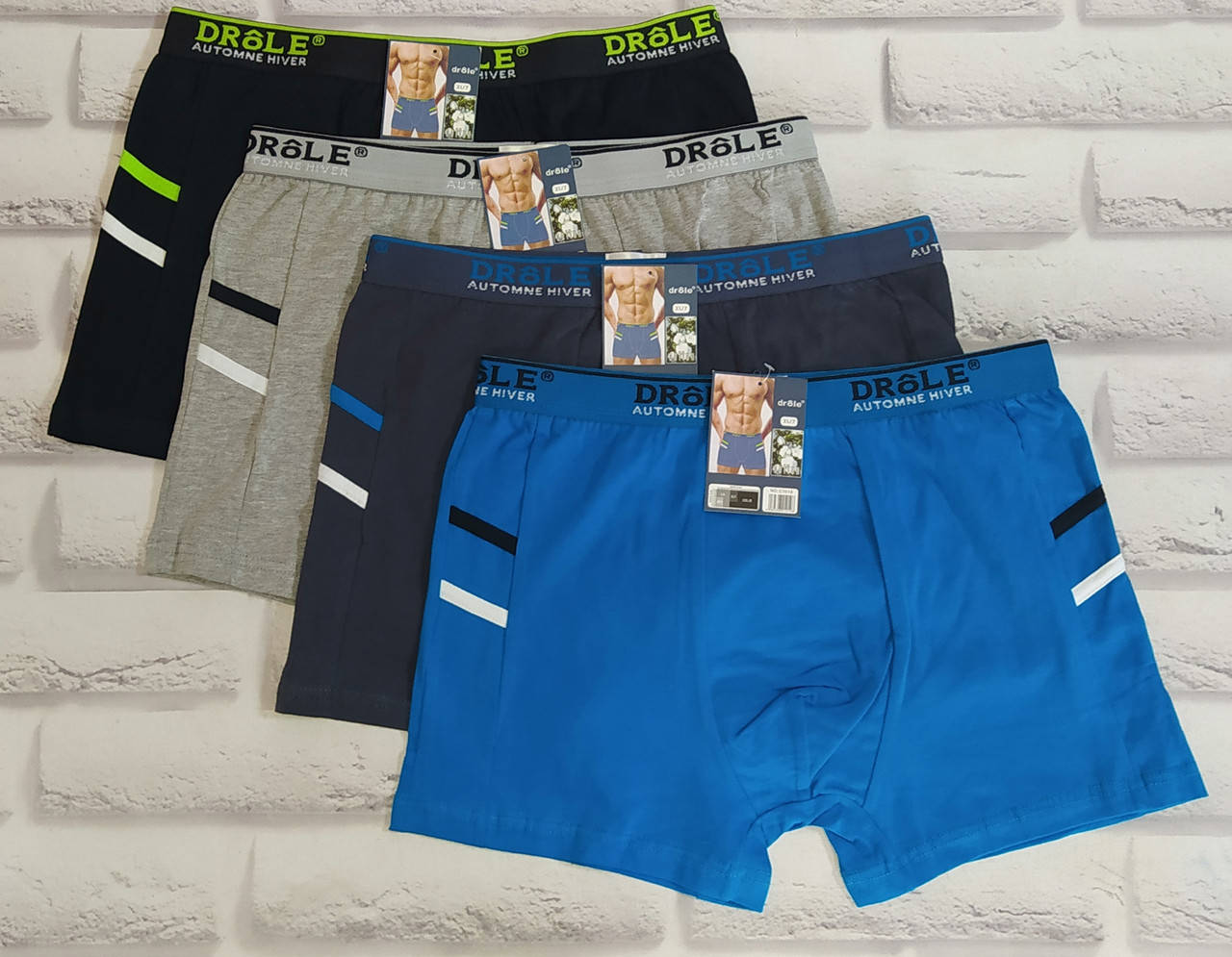

Трусы мужские боксеры Drole хлопок XL (52-54) раз, Разные цвета
