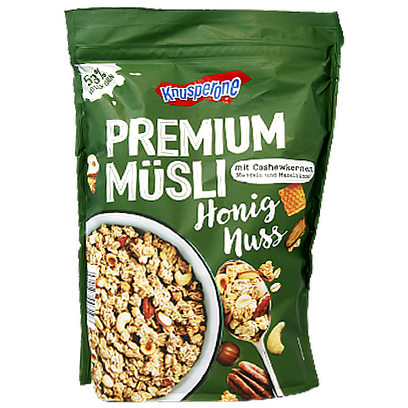 

Мюслі Кнусперон з мигдалем і медом Knusperone 500g 12шт/ящ (Код : 00-00010306)