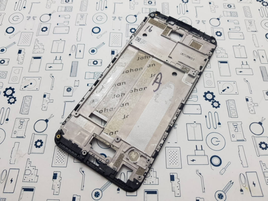 

Рамка дисплея Meizu M6s черная Сервисный оригинал с разборки, Черный