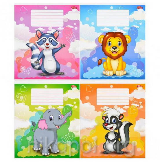 

Тетрадь 12 листов линия, серия "Привет милашка", белизна 100%