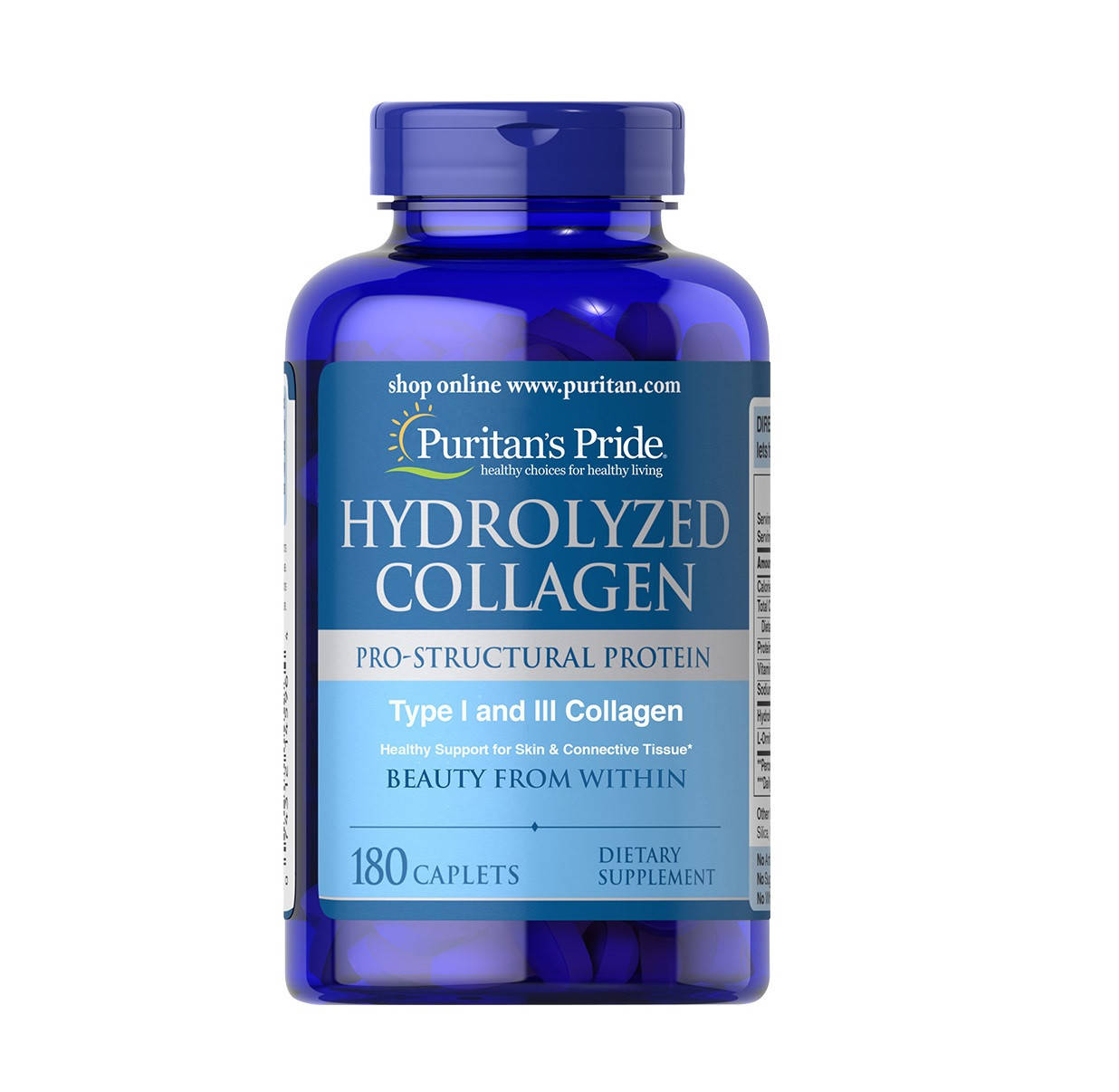 

Коллаген гидролизат Puritan`s Pride - Hydrolyzed Collagen (180 таблеток)