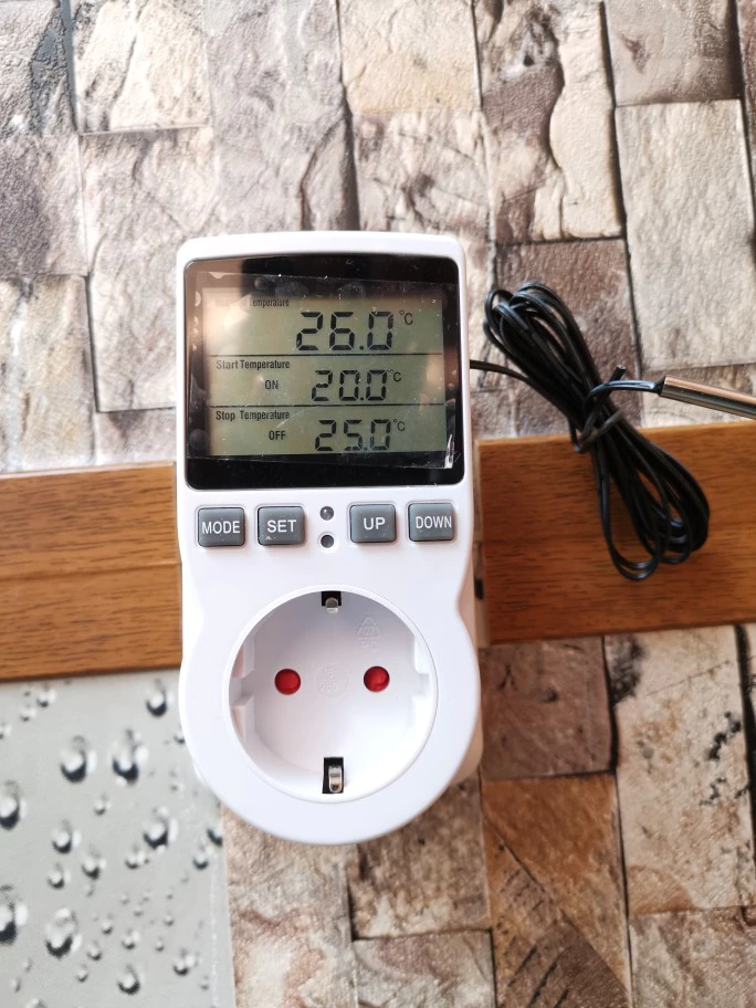 

Розетка - Терморегулятор в розетку 16A 220V + зонд + таймер, контроллер температуры в розетку