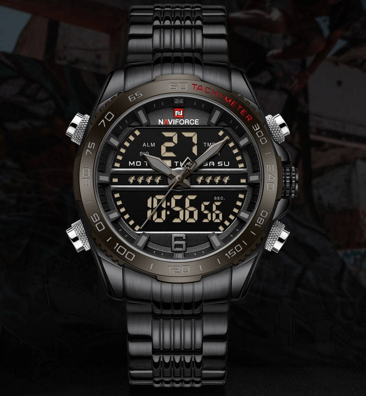 

Мужские тактические часы Naviforce Meteor с секундомером, будильником Часы для военных
