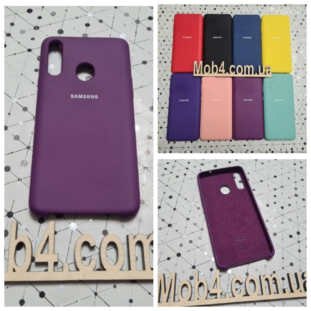

Брендовый чехол накладка Silicone Cover для Samsung (Самсунг) А20 S, Разные цвета