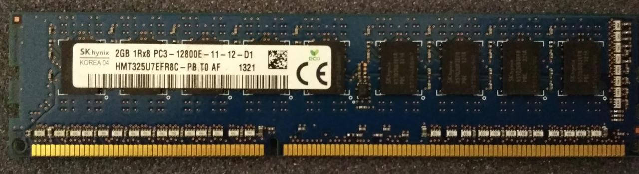 

2GB DDR3 1600MHz Hynix PC3 12800E 1Rx8 RAM Оперативная память