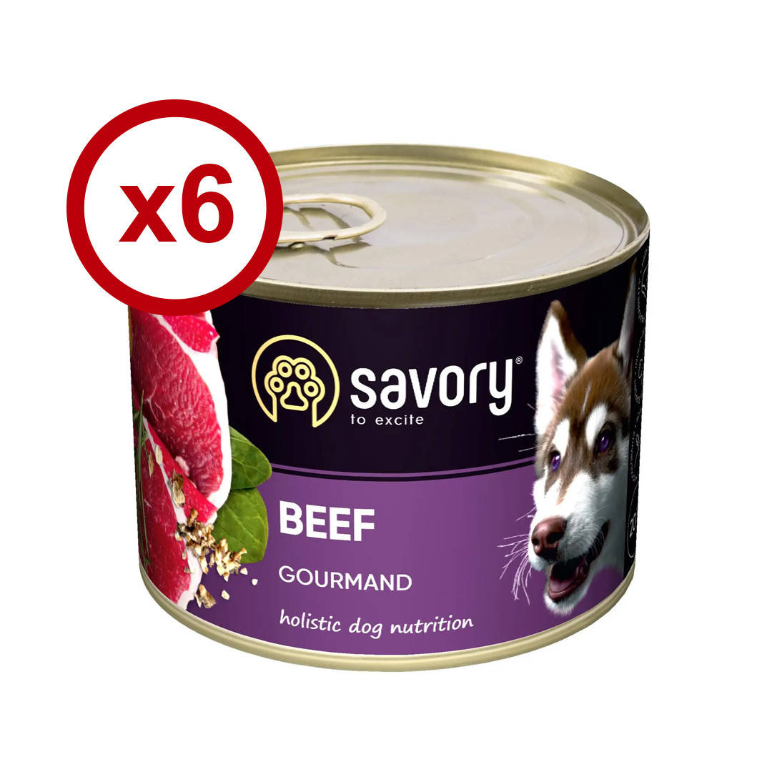 

Savory влажный корм для собак 200 г *6 шт (говядина)