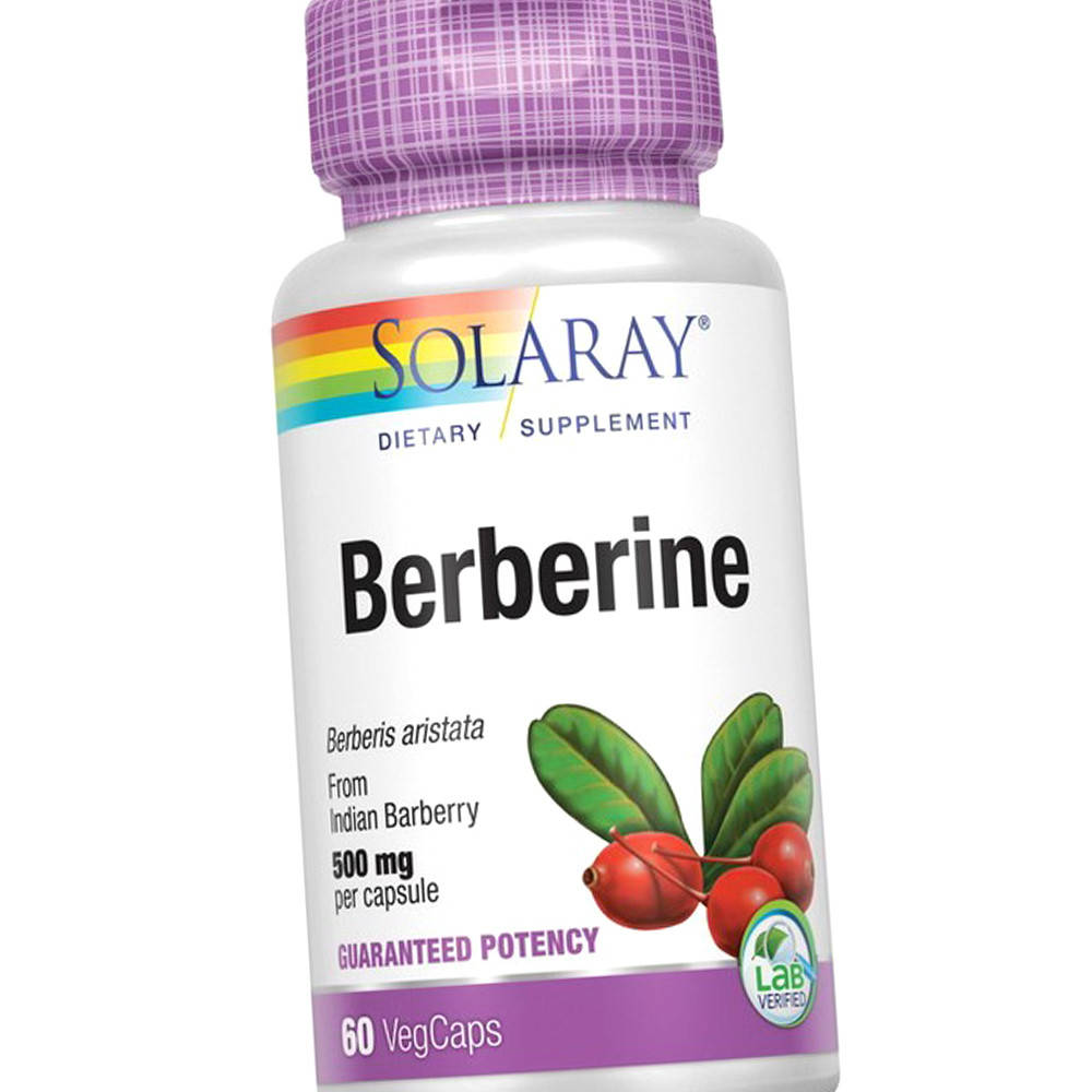 

Берберин (барбарис) Solaray Berberine 500 mg 60 капс Регуляция сахара в крови