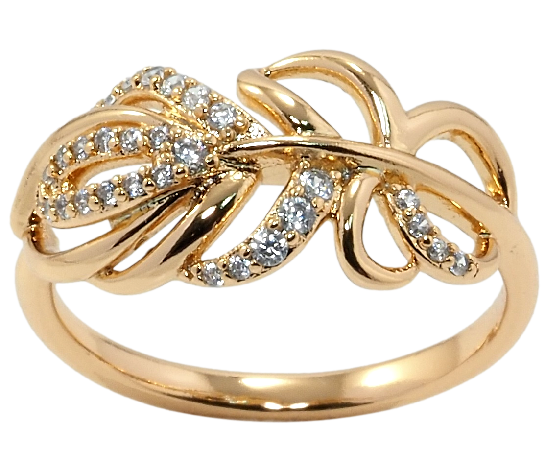 

Кольцо Xuping Позолота 18K "Перо с цирконием" р.17,18,18.5,19.5,20