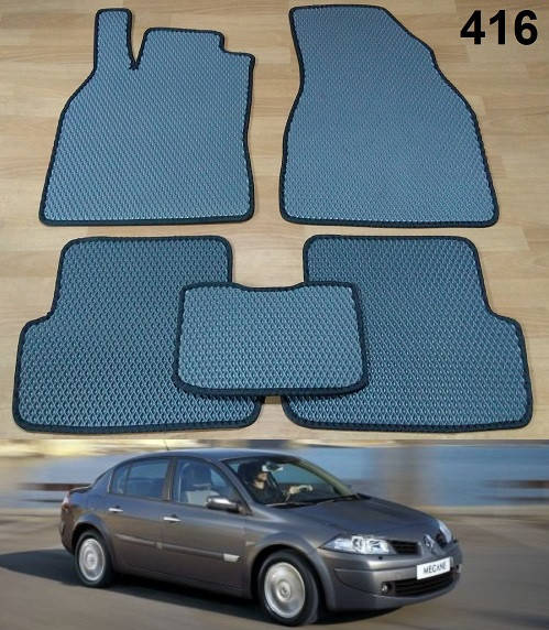 

Коврики ЕВА в салон Renault Megane 2 '02-08, Черный