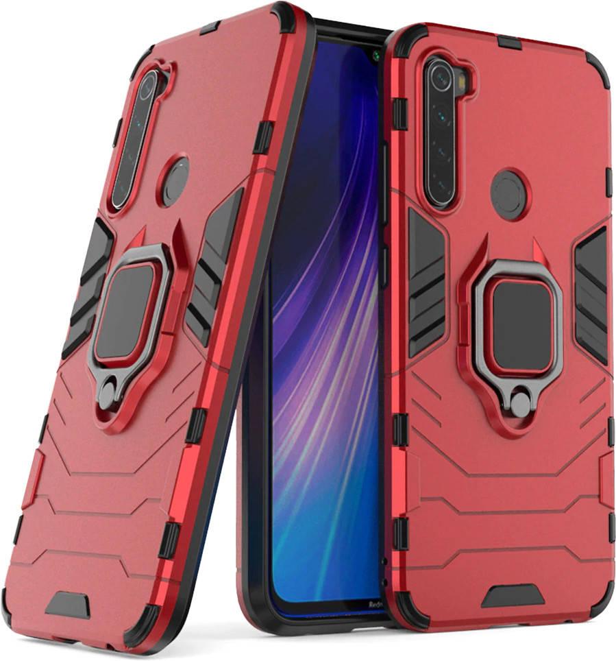 

Противоударный чехол Xiaomi Redmi Note 8T (подставка кольцо) (Сяоми Ксиаоми Редми Ноут Ноте 8Т), Красный