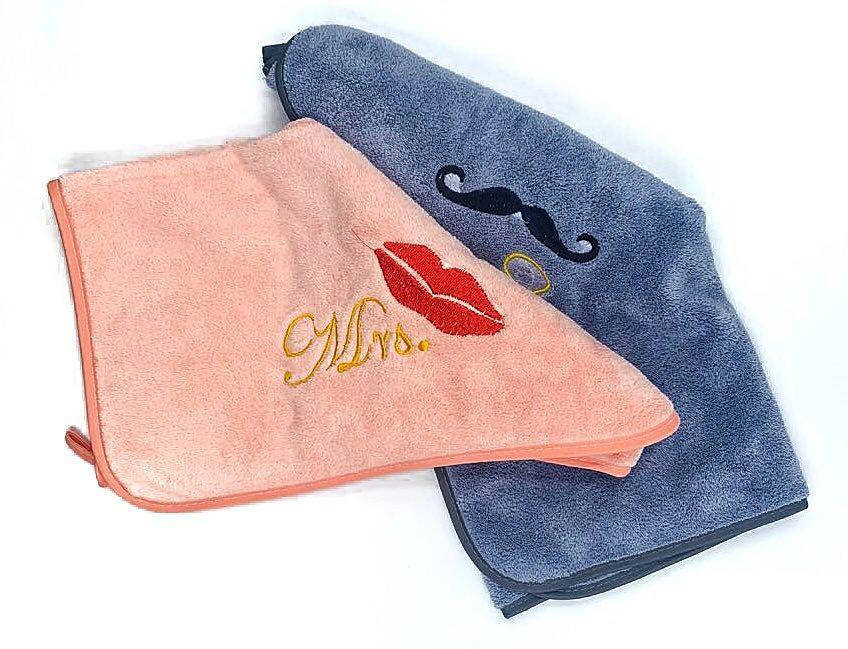 

Полотенце из микрофибры "Поцелуйчик" - 1шт, Разные цвета